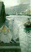 Anders Zorn i algers hamn oil on canvas